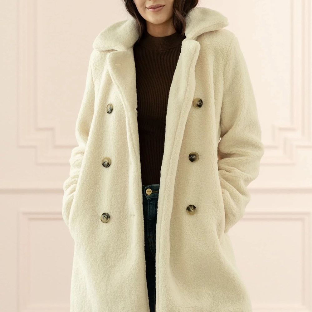 Rachel Parcell Faux Shearing Coat XS